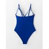 CUPSHE Women’s One Piece Swimsuit Tummy Control V Neck Bathing Suits(Royal Blue)