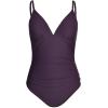 CUPSHE Women’s One Piece Swimsuit Tummy Control V Neck Bathing Suits(Twilight Purple)