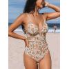 CUPSHE Women’s One Piece Swimsuit Tummy Control V Neck Bathing Suits(Yellow Floral)