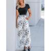 CUPSHE Women’s Short Sleeve Jumpsuits Dressy One Piece Elastic Waist Printed Wide Leg Pants Jumpsuit(Black)
