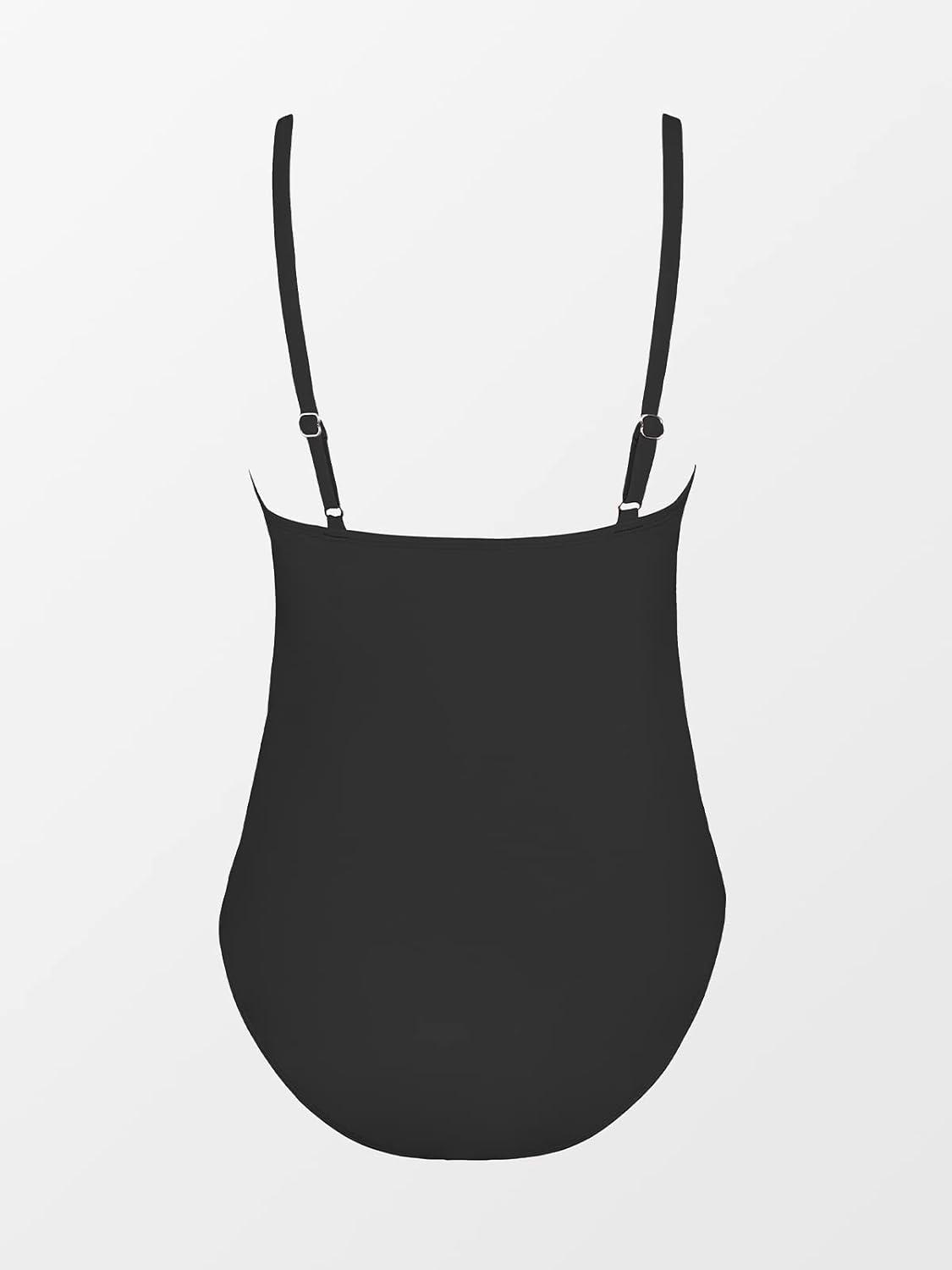 imageCUPSHE Maternity Swimsuit for Women One Piece Swimsuits Pregnancy Swimwear Spaghetti Straps Ruched AdjustableBlack