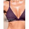 CUPSHE Bikini Set for Women Two Piece Swimsuits V Neck Low Rise Crisscross Back Self Tie Spaghetti Straps(Dark Purple/Striped)