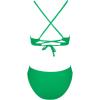 CUPSHE Bikini Set for Women Two Piece Swimsuits V Neck Low Rise Crisscross Back Self Tie Spaghetti Straps(Lime Green)