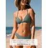 CUPSHE Bikini Set for Women Two Piece Swimsuits V Neck Low Rise Crisscross Back Self Tie Spaghetti Straps(Sage Green)
