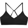 CUPSHE Bikini Top for Women Bathing Suit Criss Cross Self Tie Spaghetti Straps V Neck(Black)