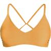 CUPSHE Bikini Top for Women Bathing Suit Criss Cross Self Tie Spaghetti Straps V Neck(Ginger Yellow)