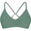 CUPSHE Bikini Top for Women Bathing Suit Criss Cross Self Tie Spaghetti Straps V Neck(Moss Green)