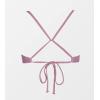 CUPSHE Bikini Top for Women Bathing Suit Criss Cross Self Tie Spaghetti Straps V Neck(Pink)