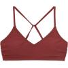 CUPSHE Bikini Top for Women Bathing Suit Criss Cross Self Tie Spaghetti Straps V Neck(Red)