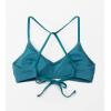 CUPSHE Bikini Top for Women Bathing Suit Criss Cross Self Tie Spaghetti Straps V Neck(Teal)