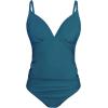 CUPSHE Maternity Swimsuit for Women One Piece Swimsuits Pregnancy Swimwear Spaghetti Straps Ruched Adjustable(Dark Blue)