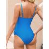 CUPSHE Maternity Swimsuit for Women One Piece Swimsuits Pregnancy Swimwear Spaghetti Straps Ruched Adjustable(Ocean Blue)
