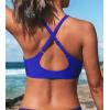 CUPSHE Womens Bikini Top Swimsuit Bandeau Top Back Tie with Removable Shoulder Straps(Royal Blue)