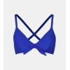 CUPSHE Womens Bikini Top Swimsuit Bandeau Top Back Tie with Removable Shoulder Straps(Royal Blue)