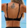 CUPSHE Women’s Bikini Top Swimsuit Only Sporty Square Neck Bathing Suit Cutout Adjustable Straps Back Hook Ribbed(Black)