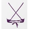 CUPSHE Women’s Bikini Top V Neck Triangle Top Crisscross Back Self Tie Spaghetti Straps(Grape Purple)