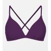 CUPSHE Women’s Bikini Top V Neck Triangle Top Crisscross Back Self Tie Spaghetti Straps(Grape Purple)