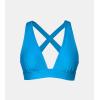 CUPSHE Women’s Bikini Top V Neck Triangle Top Wide Straps Cross Back Lace up(Deep Sky Blue)