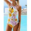CUPSHE Women’s One Piece Swimsuit High Neck Tummy Control Swimwear Bathing Suit(Lavender)