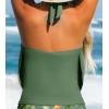 CUPSHE Women’s Tankini Top Halter Deep V Cowl Neck Swimsuit Low Back Adjustable Straps Swimwear Top Only Bathing Suit(Forest Green)