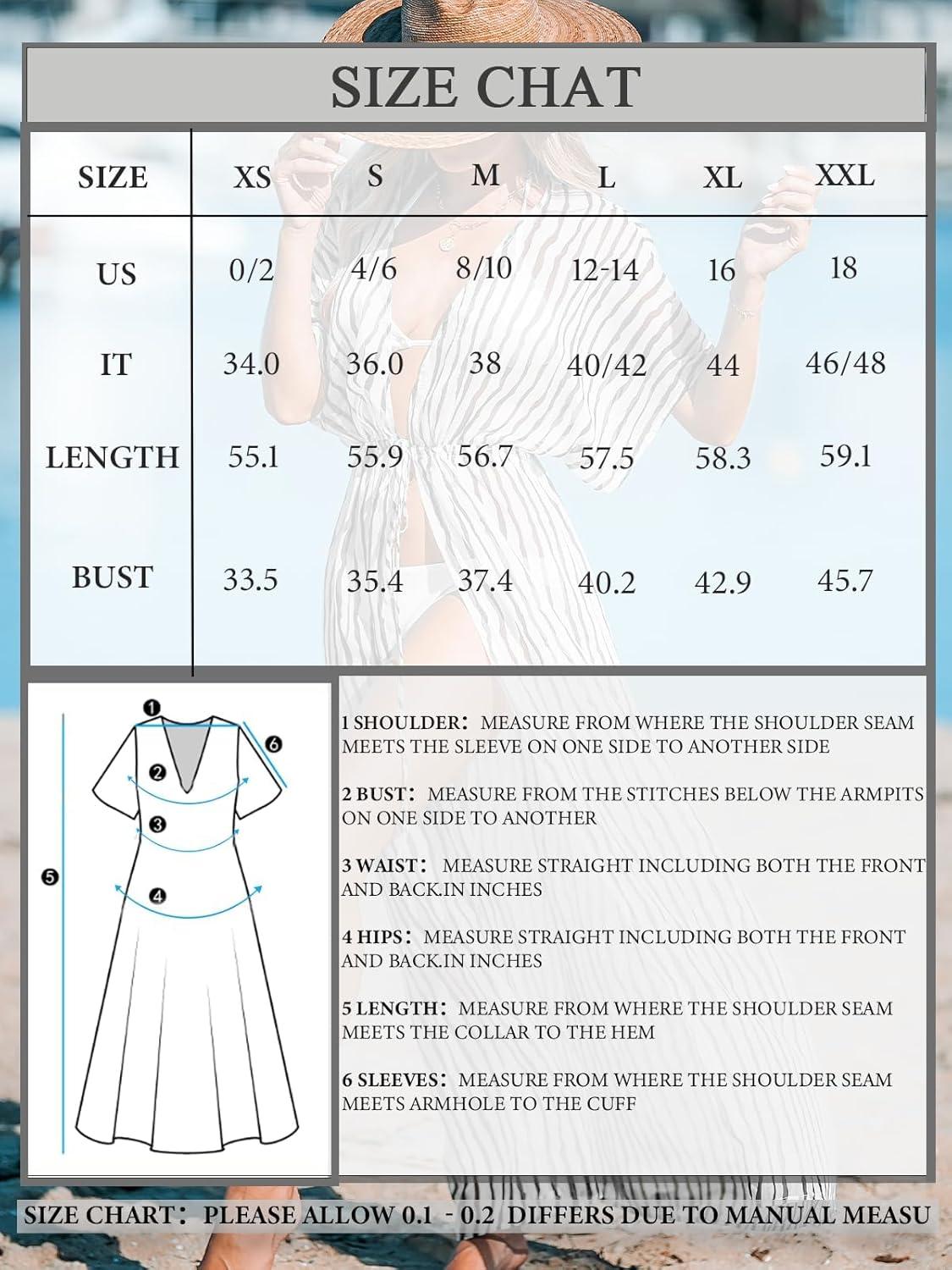 imageCUPSHE Kimono Swimsuit Coverup for Women Open Front Striped Maxi Cardigan Beach Cover UpSolid Turquoise