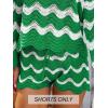 CUPSHE Striped Cover Up Shorts for Women Drawstring Waist Knit Swimsuit Coverup Beach Shorts Casual Bikini Cover Up(Green Striped)