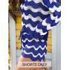 CUPSHE Striped Cover Up Shorts for Women Drawstring Waist Knit Swimsuit Coverup Beach Shorts Casual Bikini Cover Up(Royal Blue Striped)