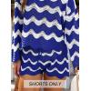 CUPSHE Striped Cover Up Shorts for Women Drawstring Waist Knit Swimsuit Coverup Beach Shorts Casual Bikini Cover Up(Royal Blue Striped)