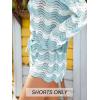 CUPSHE Striped Cover Up Shorts for Women Drawstring Waist Knit Swimsuit Coverup Beach Shorts Casual Bikini Cover Up(Sky Blue Striped)