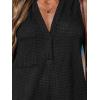 CUPSHE Women Swimsuit Cover Up Sleeveless Waffle Knit Summer Mini Beach Coverup Dress(Black)