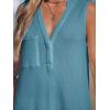 CUPSHE Women Swimsuit Cover Up Sleeveless Waffle Knit Summer Mini Beach Coverup Dress(Blue)