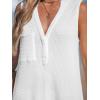 CUPSHE Women Swimsuit Cover Up Sleeveless Waffle Knit Summer Mini Beach Coverup Dress(White)
