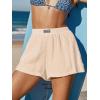 CUPSHE Women’s Casual Shorts Cotton High Rise Beach Cover Ups Summer Shorts with Pockets(Apricot)