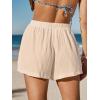 CUPSHE Women’s Casual Shorts Cotton High Rise Beach Cover Ups Summer Shorts with Pockets(Apricot)