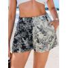 CUPSHE Women’s Casual Shorts Cotton High Rise Beach Cover Ups Summer Shorts with Pockets(Leaf Print)