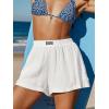 CUPSHE Women’s Casual Shorts Cotton High Rise Beach Cover Ups Summer Shorts with Pockets(White)