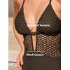 CUPSHE Women’s One Piece Swimsuit Plunging Neck Cutouts Bathing Suit Textured Crisscross Back Self Tie Swimwear(Brown)