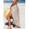 CUPSHE Women’s Sarong Cover Up Chiffon Swimwear Wrap Skirt Self Tie Ruffle Beach Cover Ups(Beige)