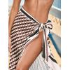 CUPSHE Women’s Sarong Cover Up Chiffon Swimwear Wrap Skirt Self Tie Ruffle Beach Cover Ups(Brown Diamond)
