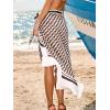 CUPSHE Women’s Sarong Cover Up Chiffon Swimwear Wrap Skirt Self Tie Ruffle Beach Cover Ups(Brown Diamond)