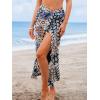 CUPSHE Women’s Sarong Cover Up Chiffon Swimwear Wrap Skirt Self Tie Ruffle Beach Cover Ups(Paisley)