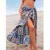 CUPSHE Women’s Sarong Cover Up Chiffon Swimwear Wrap Skirt Self Tie Ruffle Beach Cover Ups(Paisley)