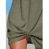 CUPSHE Women’s Sleeveless Swimsuit Coverup Waffle Knit Swimwear Beach Cover Ups Twisted Mini Dress(Army Green)