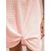 CUPSHE Women’s Sleeveless Swimsuit Coverup Waffle Knit Swimwear Beach Cover Ups Twisted Mini Dress(Light Pink)