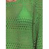 CUPSHE Women’s Swimsuit Cover Up Crochet Bathing Suit Mesh Swimwear Knit Pullover Beach Dress(Green)