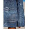 CUPSHE Women’s Swimsuit Cover Up Crochet Bathing Suit Mesh Swimwear Knit Pullover Beach Dress(Teal)