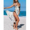 CUPSHE Women’s Swimsuit Cover Up V Neck Backless Spaghetti Strap Wrap Dress Beach Sarong Cover Up for Swimwear(Beige)