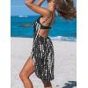 CUPSHE Women’s Swimsuit Cover Up V Neck Backless Spaghetti Strap Wrap Dress Beach Sarong Cover Up for Swimwear(Black)