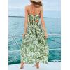 CUPSHE Women’s Maxi Dress Floral Print Twisted V Neck Sleeveless Long Dress Summer Casual Dress(Green Paisley)