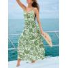 CUPSHE Women’s Maxi Dress Floral Print Twisted V Neck Sleeveless Long Dress Summer Casual Dress(Green Paisley)